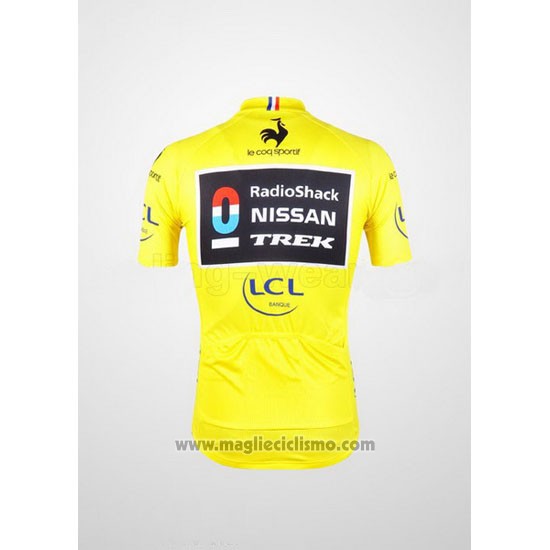 2012 Abbigliamento Ciclismo Radioshack Lider Giallo Manica Corta e Salopette